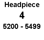 Text Box: Headpiece  45200 - 5499